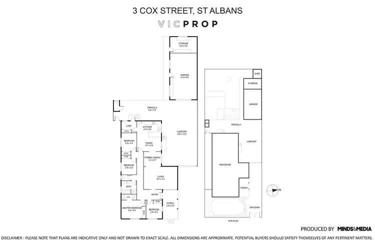 Floorplan of Homely house listing, 3 Cox Street, St Albans VIC 3021