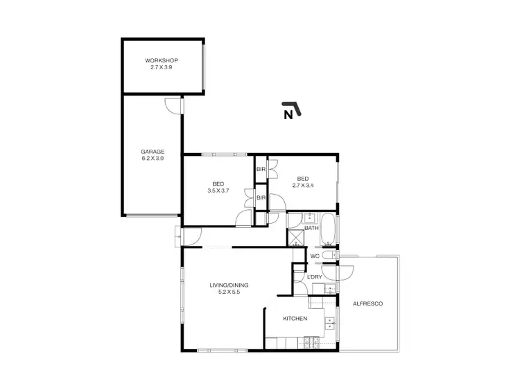 Floorplan of Homely unit listing, 1/26 High Street, Bayswater VIC 3153