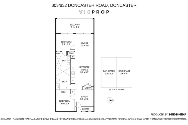 Floorplan of Homely apartment listing, 303/632 Doncaster Road, Doncaster VIC 3108