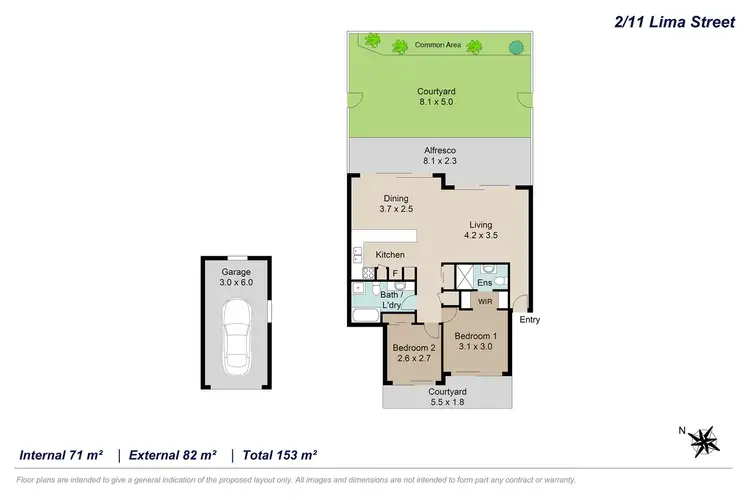 Floorplan of Homely unit listing, 2/11 Lima Street, Auchenflower QLD 4066