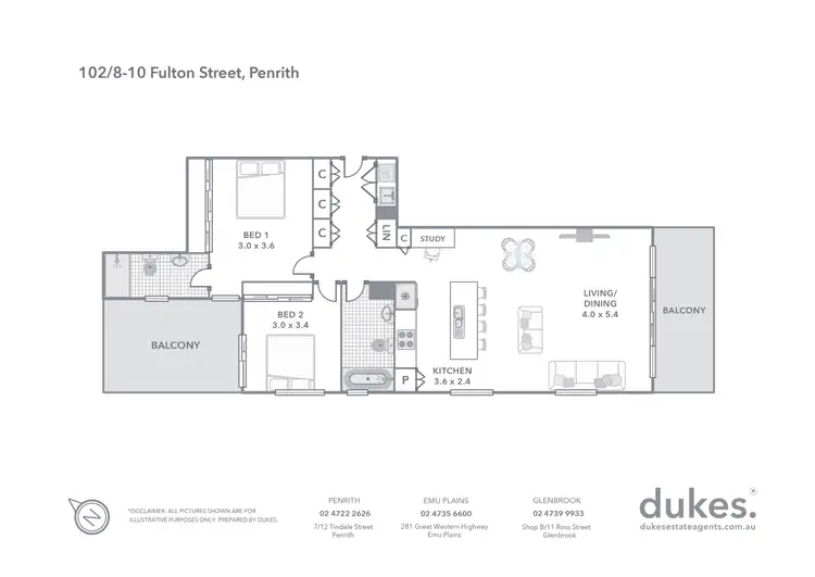 Floorplan of Homely apartment listing, 102/8 Fulton Street, Penrith NSW 2750