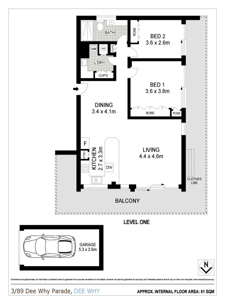 Floorplan of Homely apartment listing, 3/89 Dee Why Parade, Dee Why NSW 2099