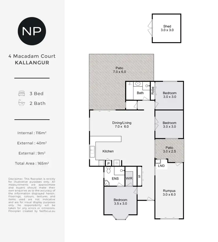 Floorplan of Homely house listing, 4 Macadam Court, Kallangur QLD 4503
