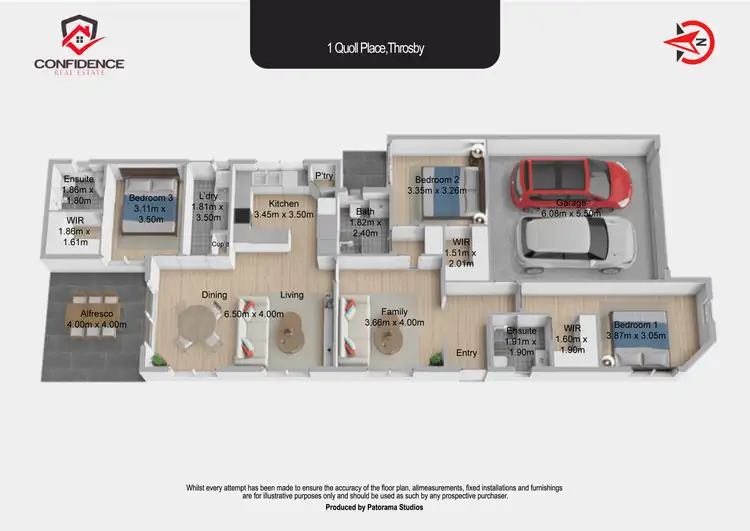 Floorplan of Homely house listing, 1 Quoll Place, Throsby ACT 2914