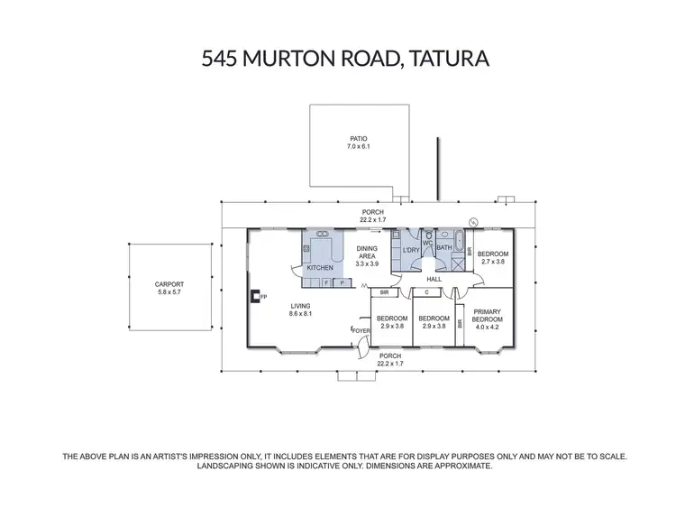 Floorplan of Homely house listing, 545 Murton Road, Tatura VIC 3616