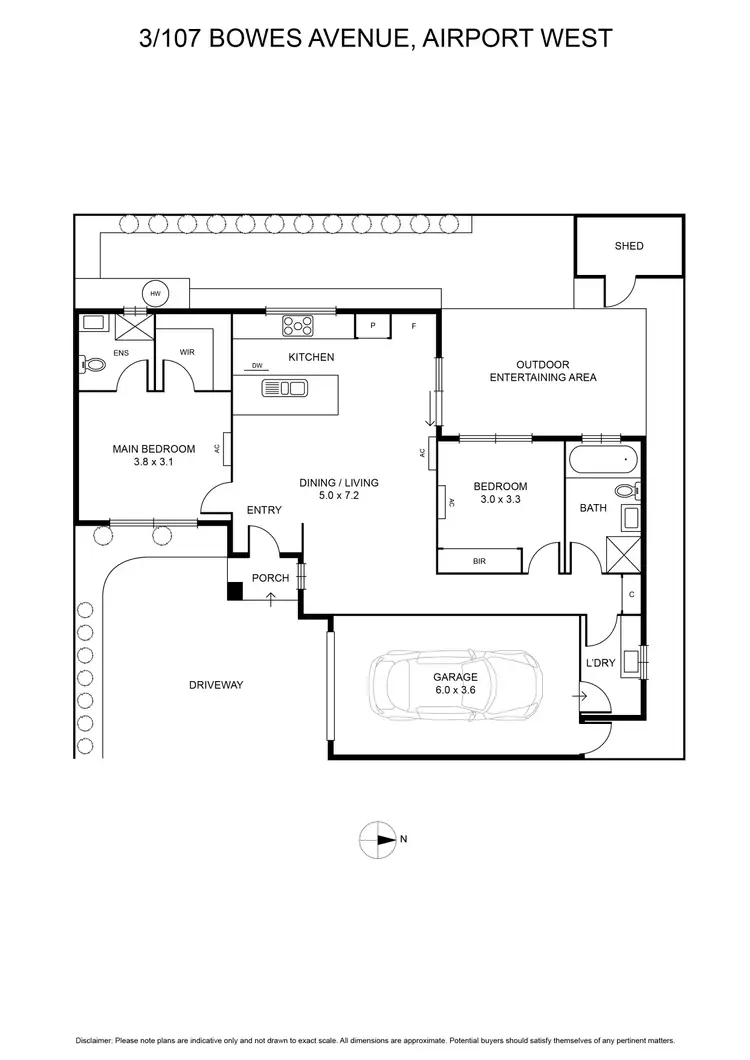 Floorplan of Homely unit listing, 3/107 Bowes Avenue, Airport West VIC 3042