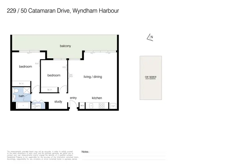 Floorplan of Homely apartment listing, 229/50 Catamaran Drive, Werribee South VIC 3030
