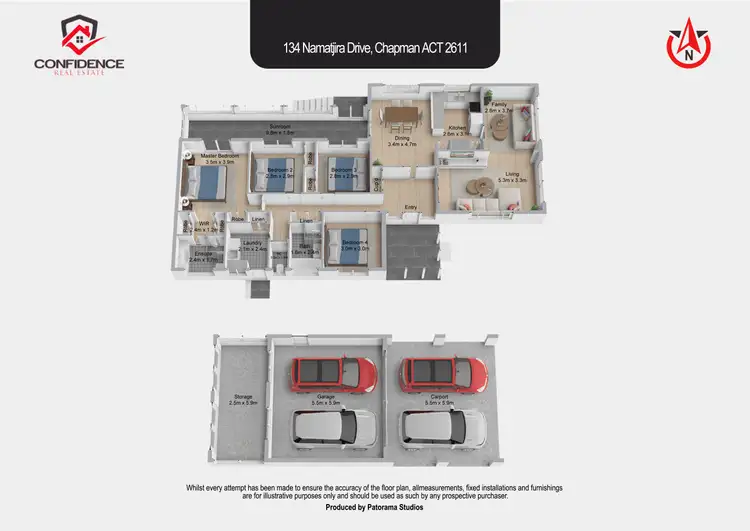 Floorplan of Homely house listing, 134 Namatjira Drive, Chapman ACT 2611