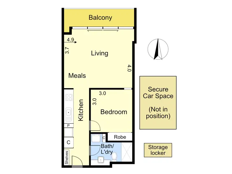 Floorplan of Homely apartment listing, 206/40 Stanley Street, Collingwood VIC 3066