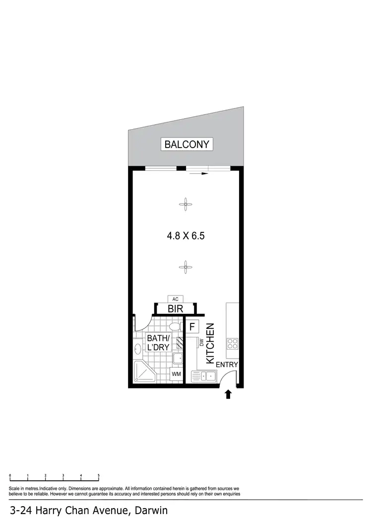Floorplan of Homely unit listing, 3/24 Harry Chan Avenue, Darwin City NT 800