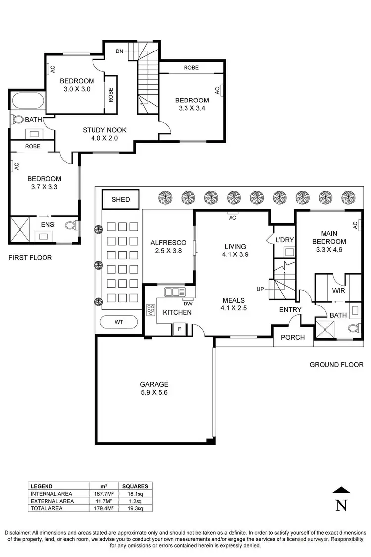 Floorplan of Homely townhouse listing, 3/26 Kelly Street, Doncaster VIC 3108