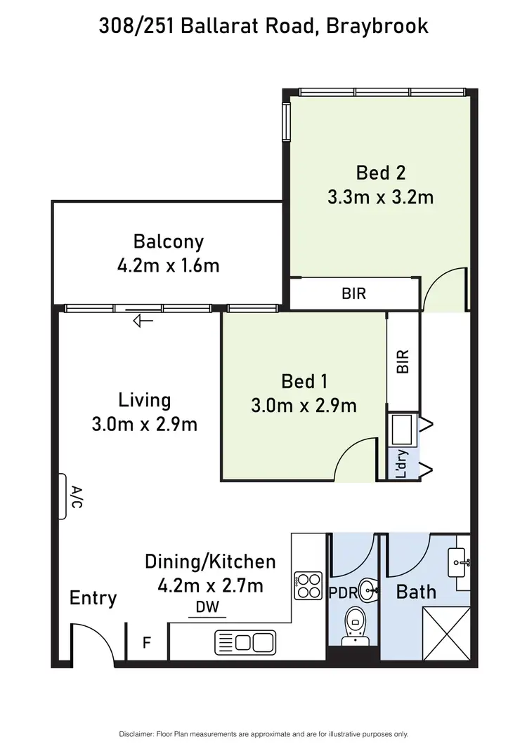 Floorplan of Homely apartment listing, 308/251 Ballarat Road, Braybrook VIC 3019