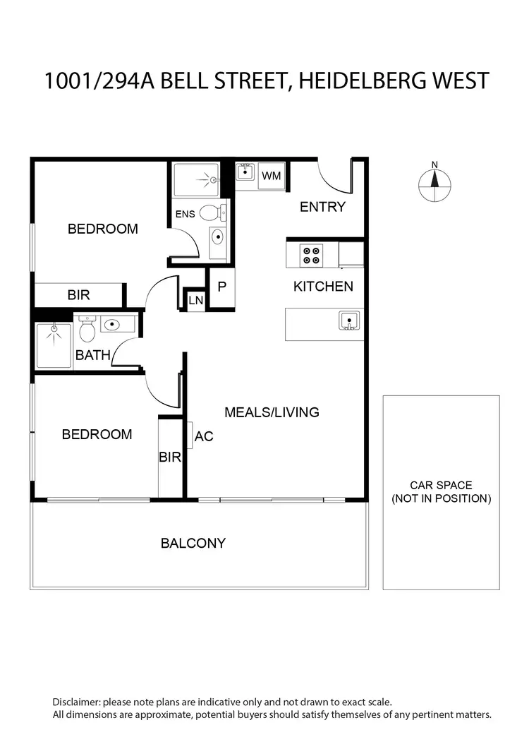 Floorplan of Homely apartment listing, 1001/294A Bell Street, Heidelberg West VIC 3081