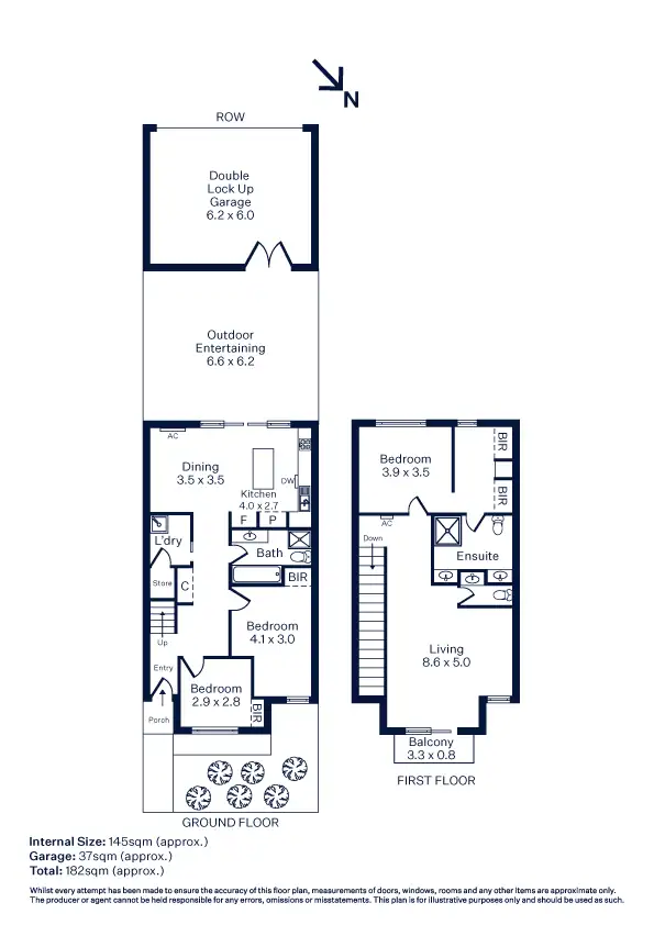 Floorplan of Homely townhouse listing, 173 John Liston Drive, Newport VIC 3015