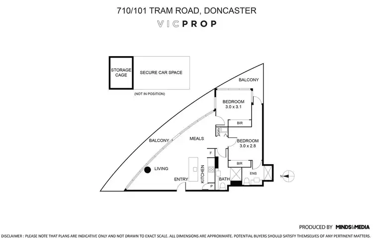 Floorplan of Homely apartment listing, 710/101 Tram Road, Doncaster VIC 3108