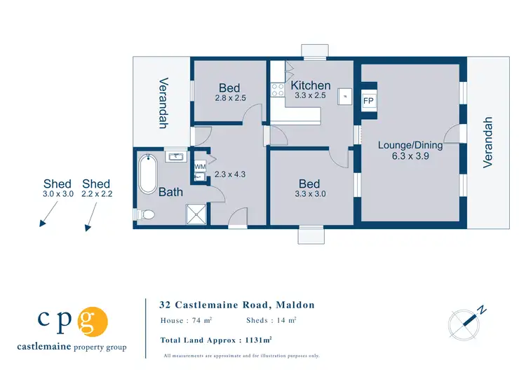 Floorplan of Homely house listing, 32 Castlemaine Maldon Road, Maldon VIC 3463