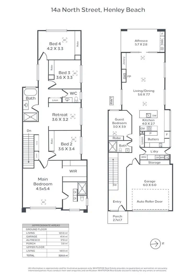 Floorplan of Homely house listing, 14A North Street, Henley Beach SA 5022