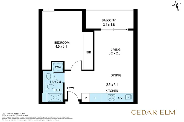 Floorplan of Homely apartment listing, 701/12 Nelson Road, Box Hill VIC 3128