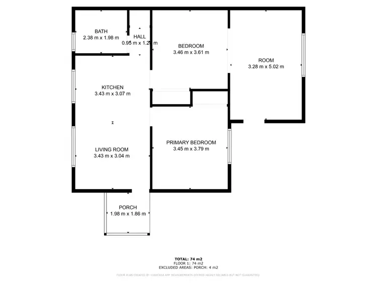 Floorplan of Homely semi-detached listing, 20a Power Road, Southside QLD 4570
