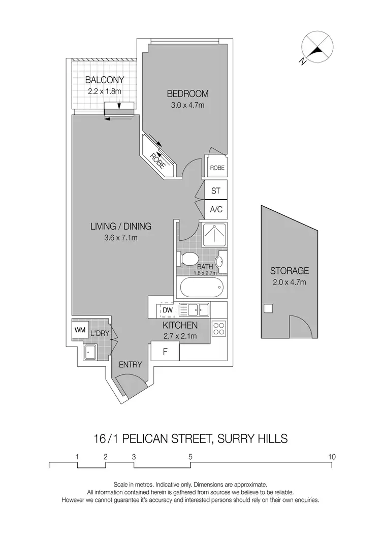 Floorplan of Homely apartment listing, 16/1 Pelican Street, Surry Hills NSW 2010