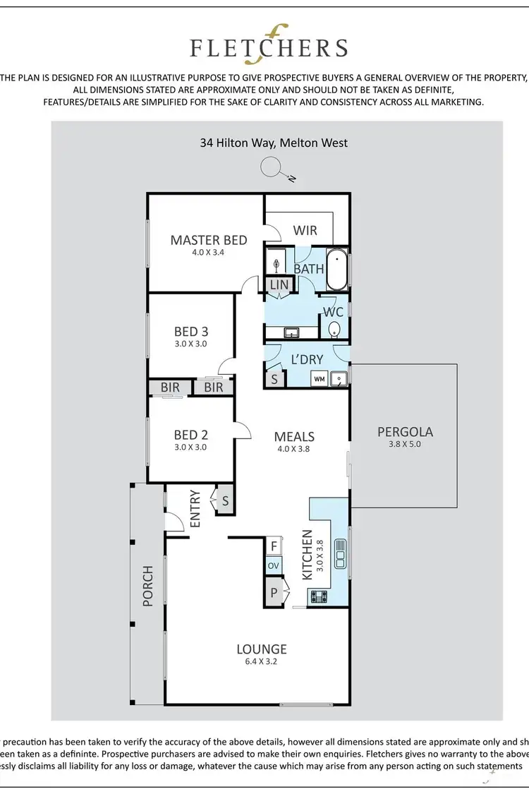 Floorplan of Homely house listing, 34 Hilton Way, Melton West VIC 3337