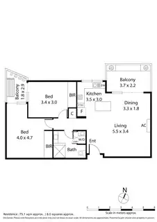 Floorplan of Homely apartment listing, 11/1A Thames Promenade, Chelsea VIC 3196