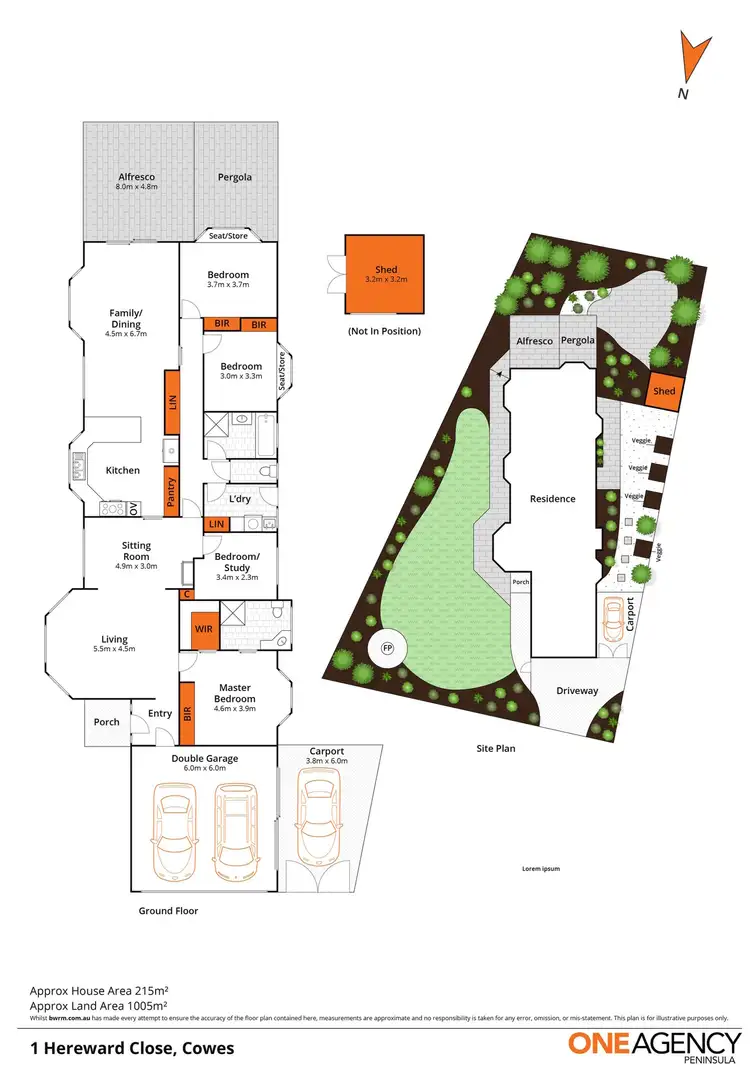 Floorplan of Homely house listing, 1 Hereward Close, Cowes VIC 3922