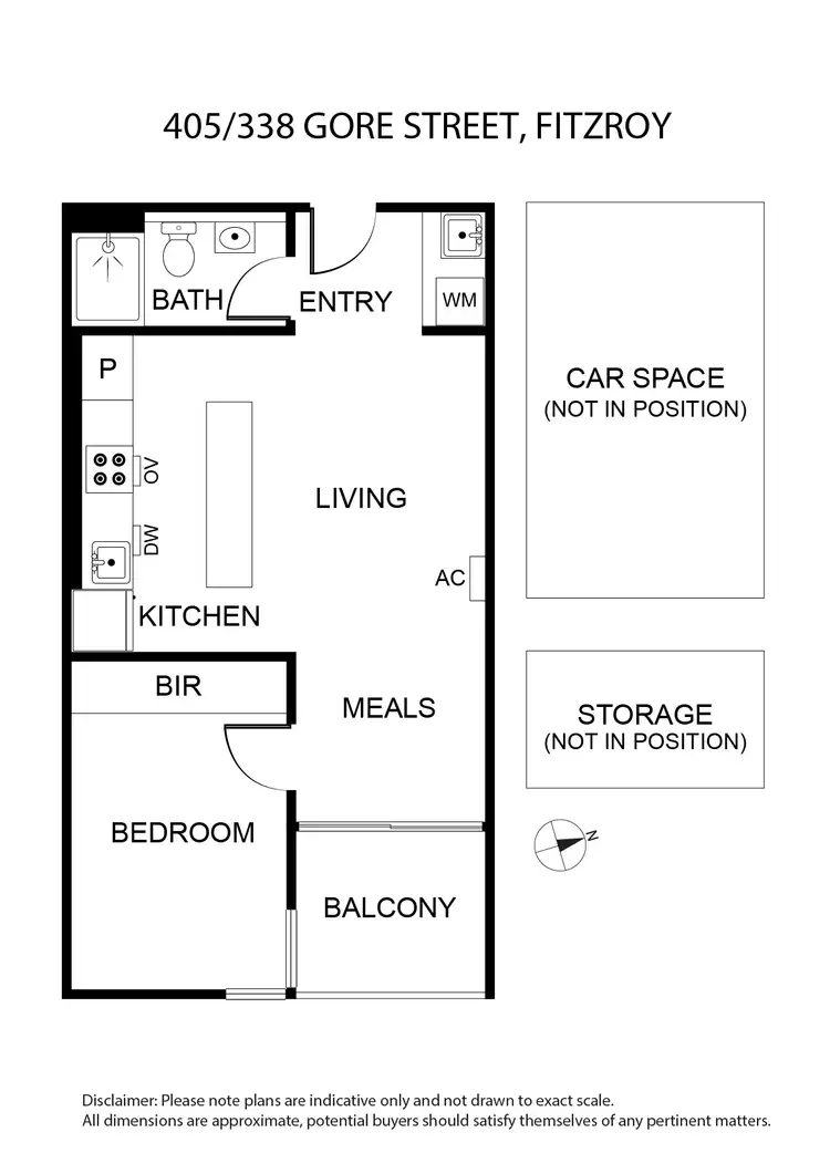 Floorplan of Homely apartment listing, 405/338 Gore Street, Fitzroy VIC 3065