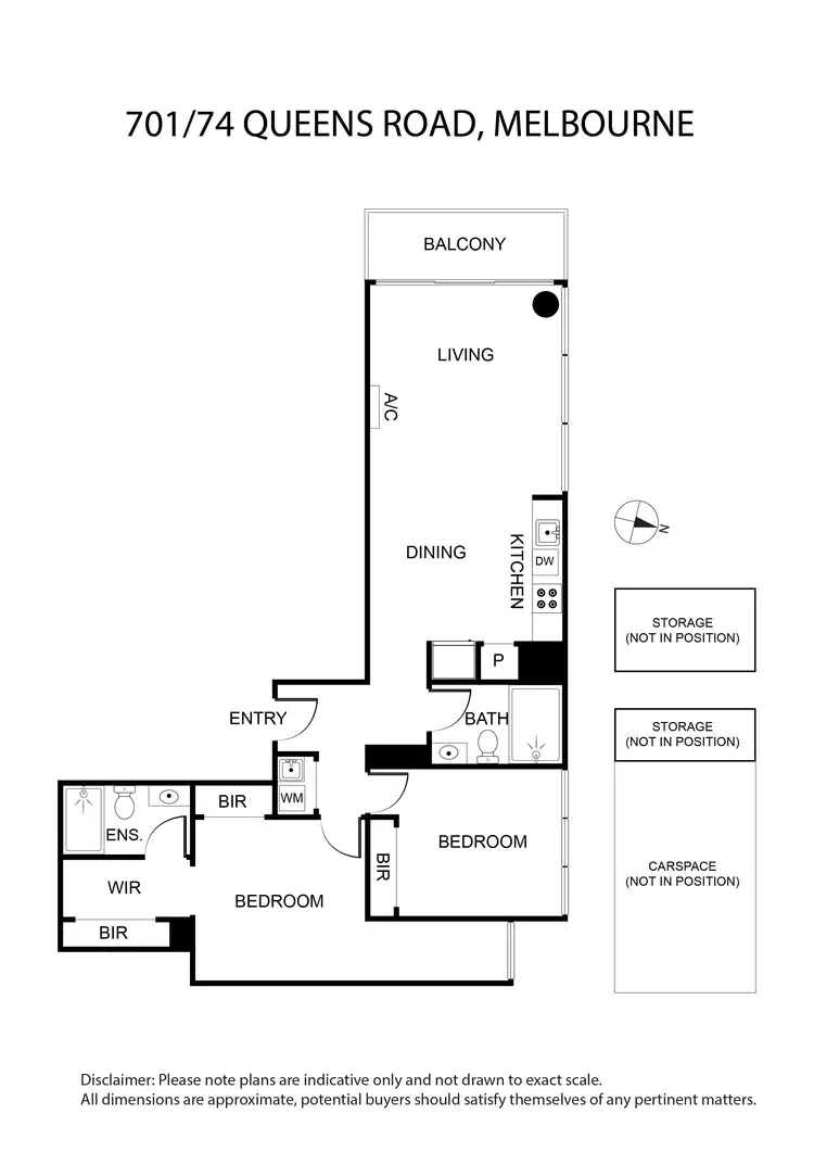 Floorplan of Homely apartment listing, 701/74 Queens Road, Melbourne VIC 3004
