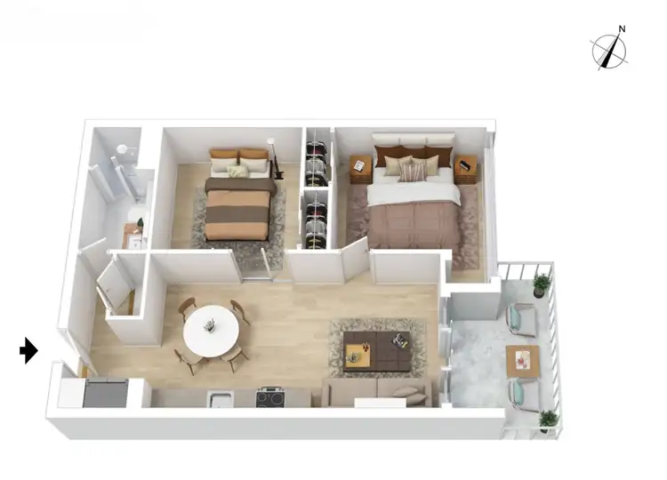 Floorplan of Homely apartment listing, 2102/11 Rose Lane, Melbourne VIC 3000