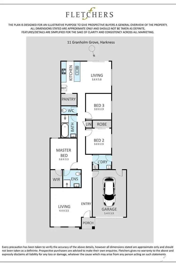 Floorplan of Homely house listing, 11 Granholm Grove, Harkness VIC 3337