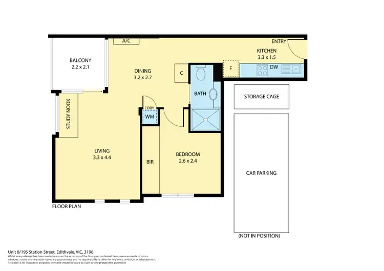 Floorplan of Homely apartment listing, 8/195 Station Street, Edithvale VIC 3196