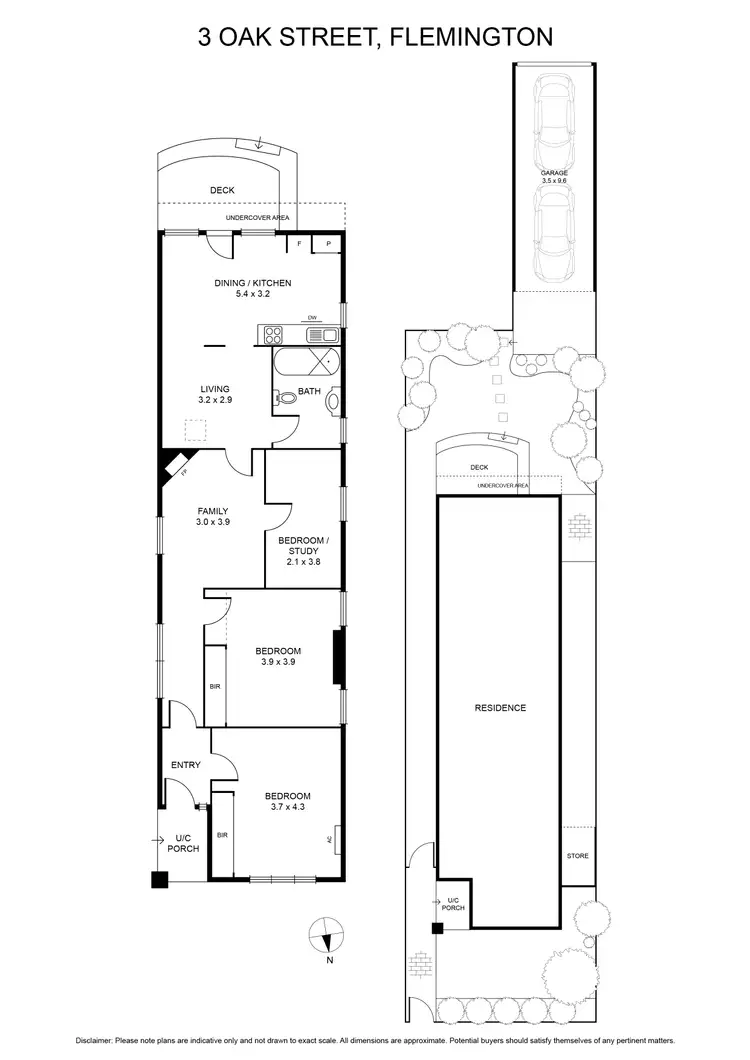 Floorplan of Homely house listing, 3 Oak Street, Flemington VIC 3031