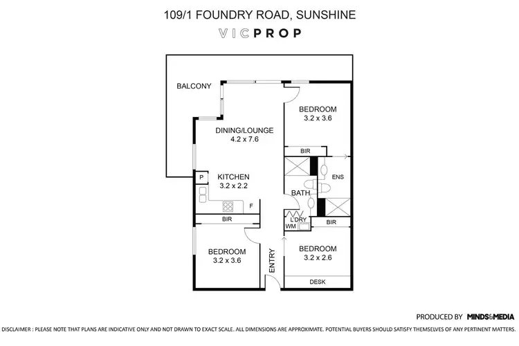 Floorplan of Homely apartment listing, 109/1 Foundry Road, Sunshine VIC 3020