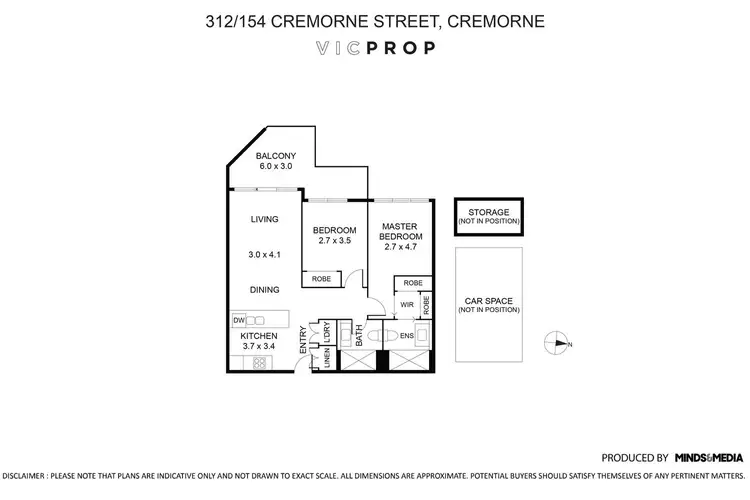 Floorplan of Homely apartment listing, 312/154 Cremorne Street, Cremorne VIC 3121