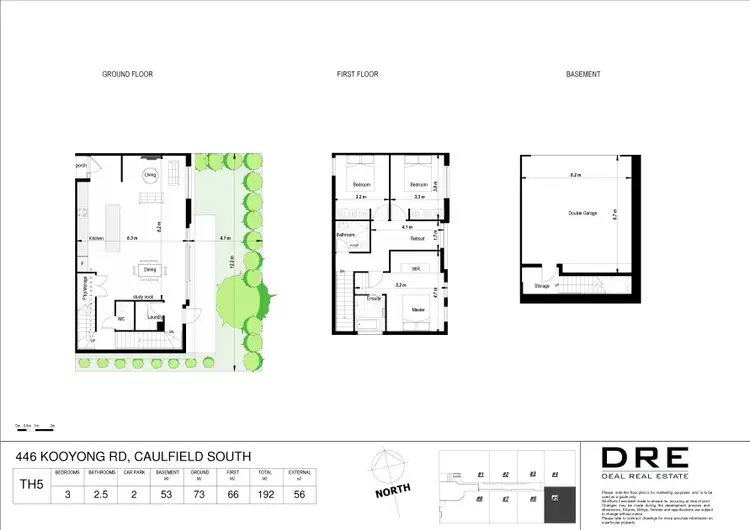 Floorplan of Homely townhouse listing, 5/446 Kooyong Road, Caulfield South VIC 3162
