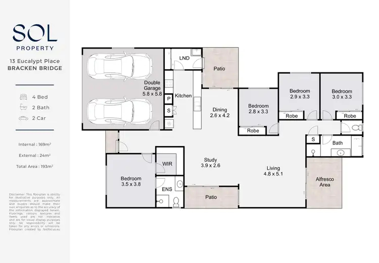 Floorplan of Homely house listing, 13 Eucalypt Place, Bracken Ridge QLD 4017