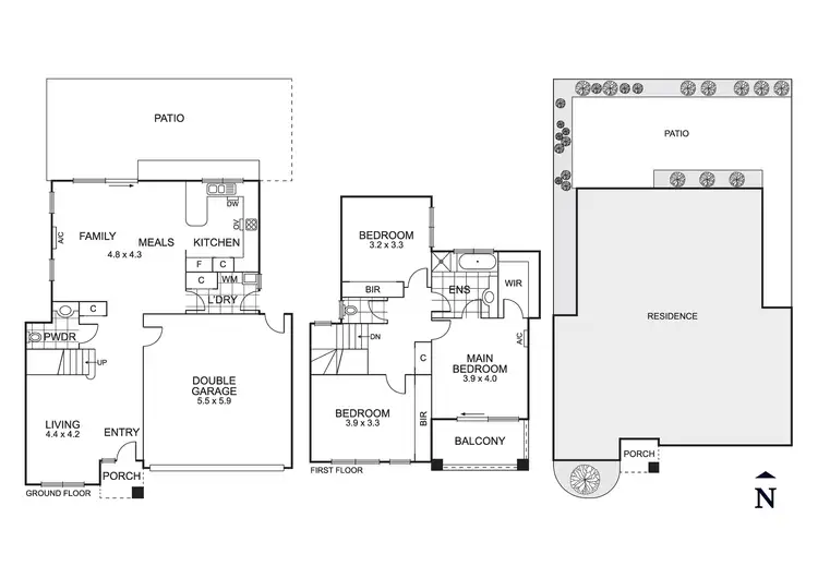 Floorplan of Homely townhouse listing, 2/276 Nepean Highway, Seaford VIC 3198