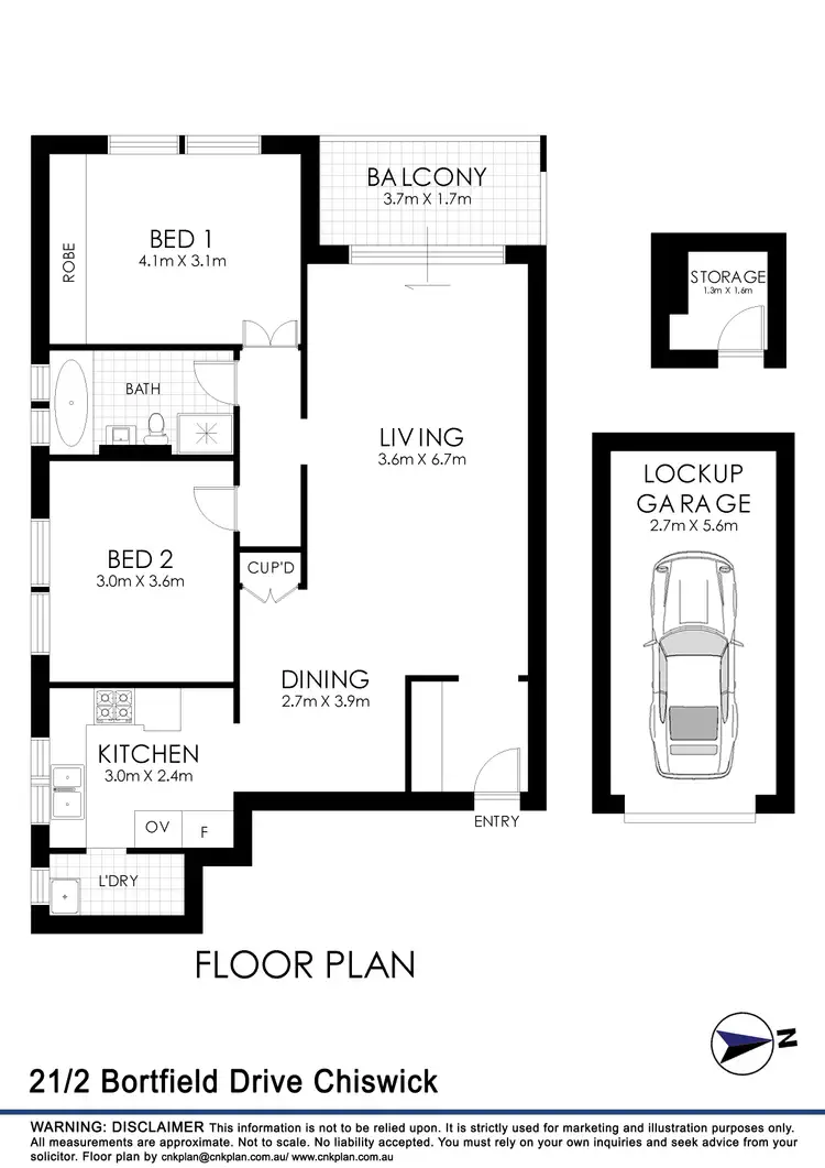 Floorplan of Homely unit listing, 21/2 Bortfield Drive, Chiswick NSW 2046