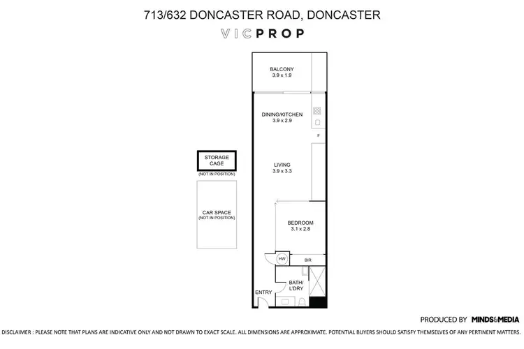 Floorplan of Homely apartment listing, 713/632 Doncaster Road, Doncaster VIC 3108