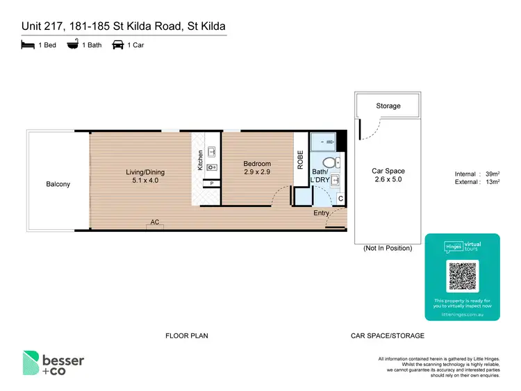 Floorplan of Homely apartment listing, 217/181-185 St Kilda Road, St Kilda VIC 3182