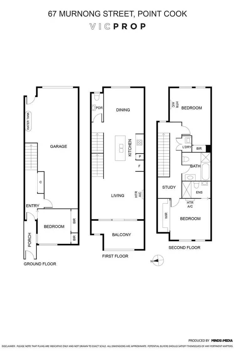 Floorplan of Homely townhouse listing, 67 Murnong Street, Point Cook VIC 3030