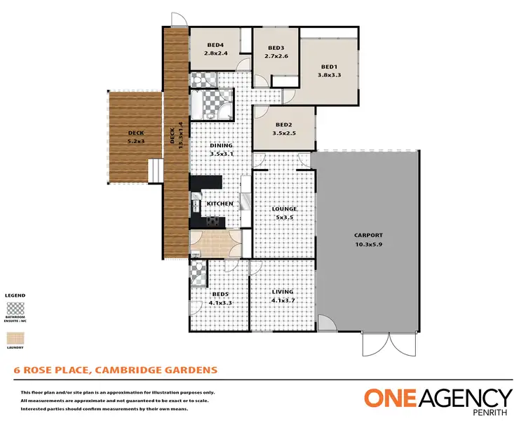 Floorplan of Homely house listing, 6 Rose Place, Cambridge Gardens NSW 2747