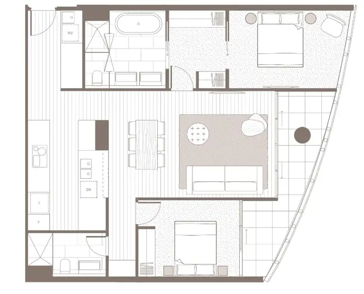 Floorplan of Homely apartment listing, 2003/18 Claremont Street, South Yarra VIC 3141