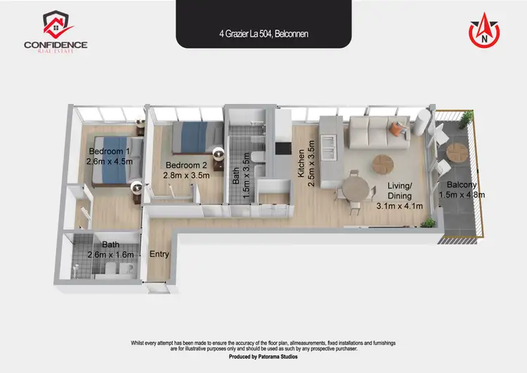Floorplan of Homely unit listing, 508/4 Grazier Lane, Belconnen ACT 2617