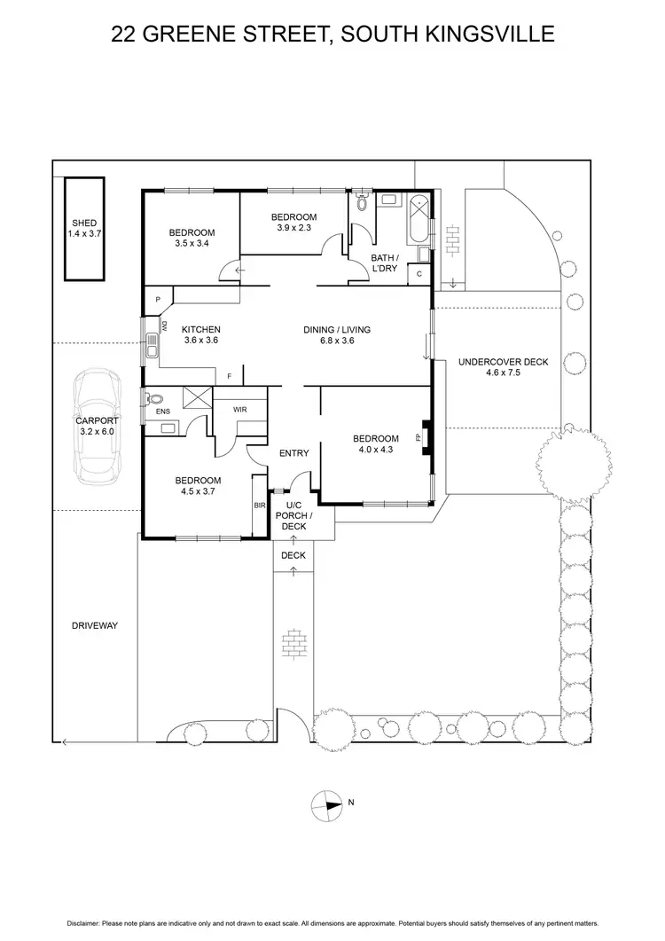 Floorplan of Homely house listing, 22 Greene Street, South Kingsville VIC 3015
