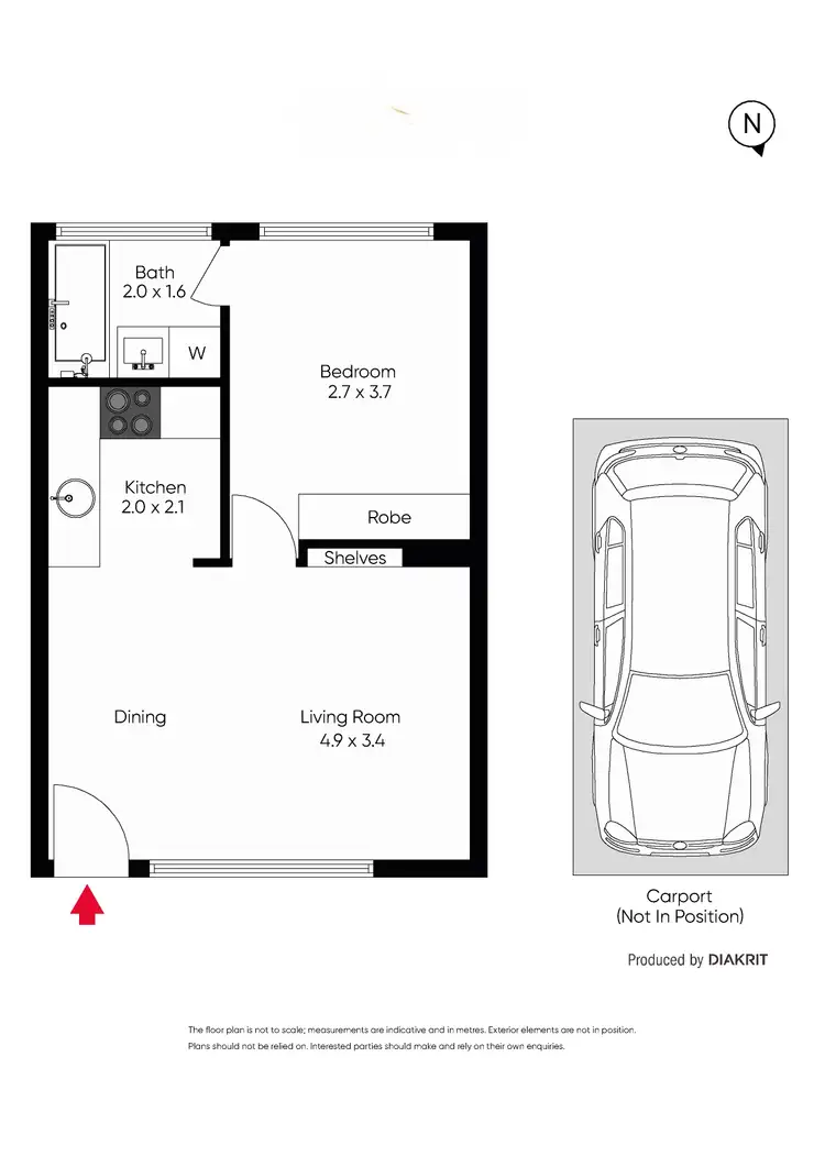 Floorplan of Homely apartment listing, 6/278 Barkly Street, Elwood VIC 3184