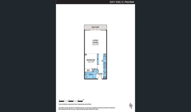 Floorplan of Homely apartment listing, 309/7 King Street, Prahran VIC 3181