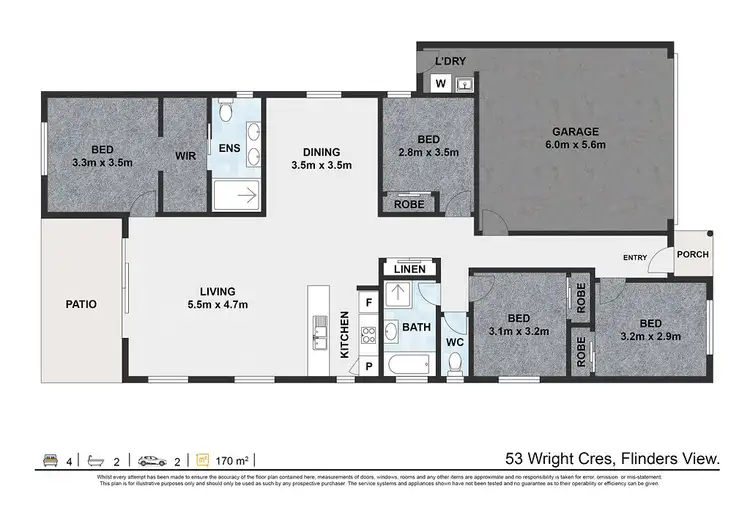 Floorplan of Homely house listing, 53 Wright Crescent, Flinders View QLD 4305