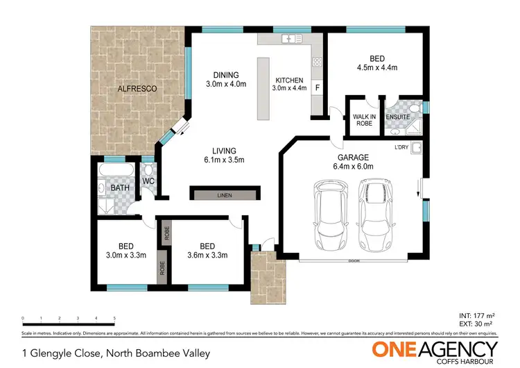 Floorplan of Homely house listing, 1 Glengyle Close, North Boambee Valley NSW 2450